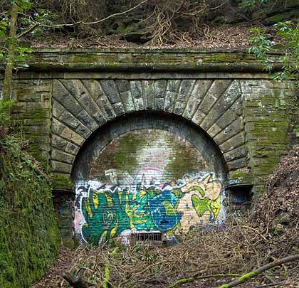 The northern portal has become a graffiti artist's canvas.