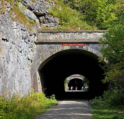 No.2 tunnel's west portal, looking through towards No.1.