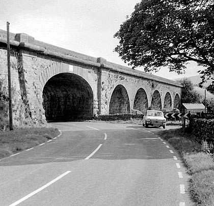 A view of the viaduct from operational times when the blight of vegetation was not so advanced.