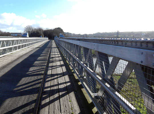 The Taw bridge now carries a footpath and cycle route, having closed to rail traffic in 1980.