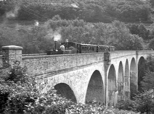 Lew crosses the viaduct in 1935, shortly before the line's closure.