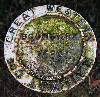 One of several GW boundary markers found next to the signal box.