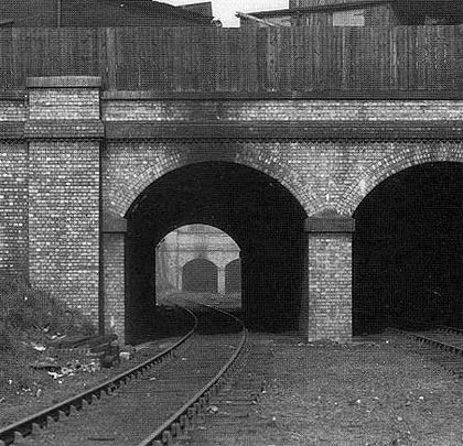 Visible through the short tunnel under Stanley Road was the now-buried western portal of Bootle Tunnel.