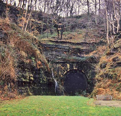 The south portal in January 1993, prior to its conversion.