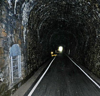 Despite its new role, the tunnel remains mostly unlit.
