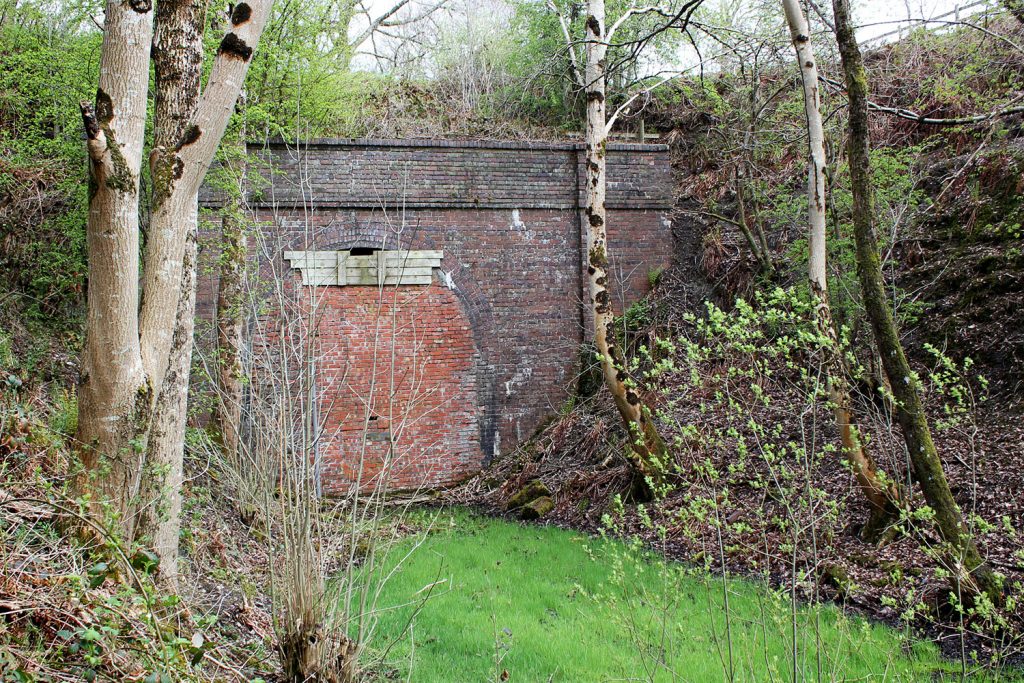 The south portal, built in brick, remains in Fair condition.