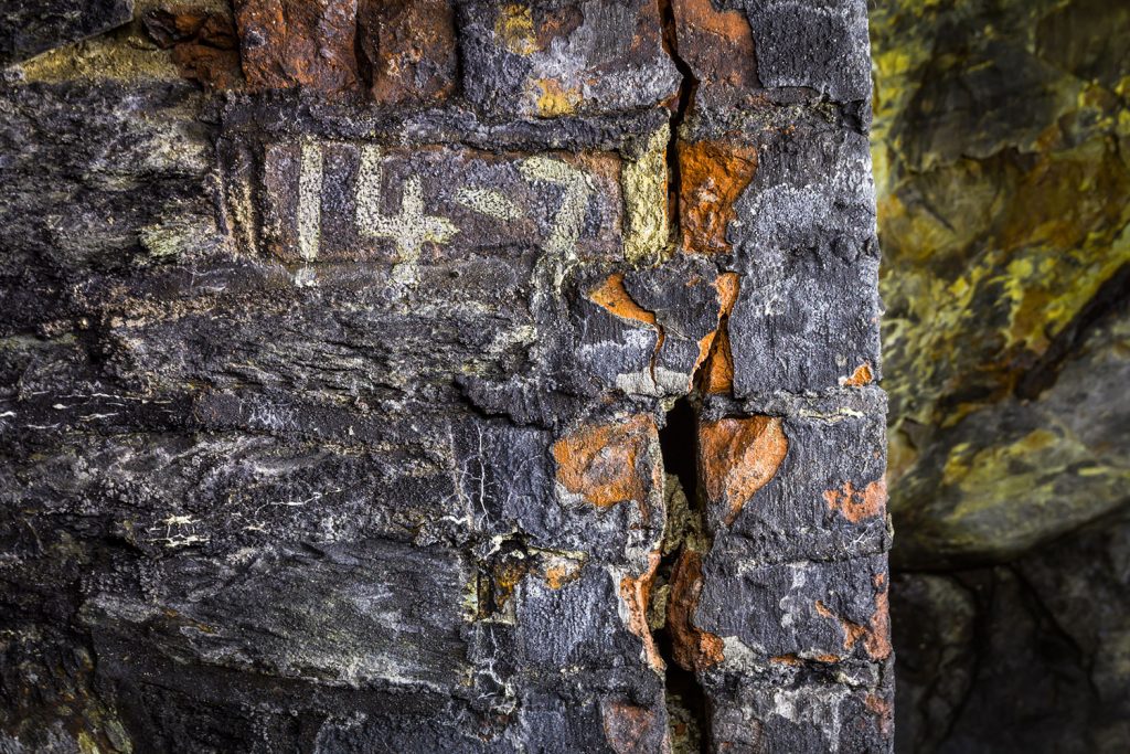 Separating brickwork at one of the refuges.