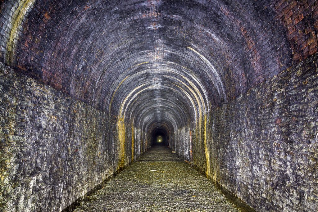 A general view looking north through the tunnel.