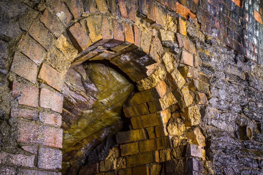 Some of the brickwork around the refuges is spalled.